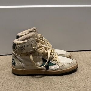 Golden Goose Sky Star with Green Shiny Star